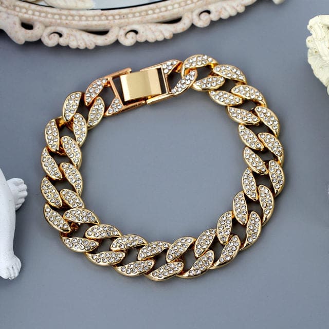 Cuban Link Ankle Bracelet - J005001GD