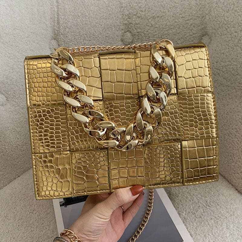 Faux Crocodile Crossbody