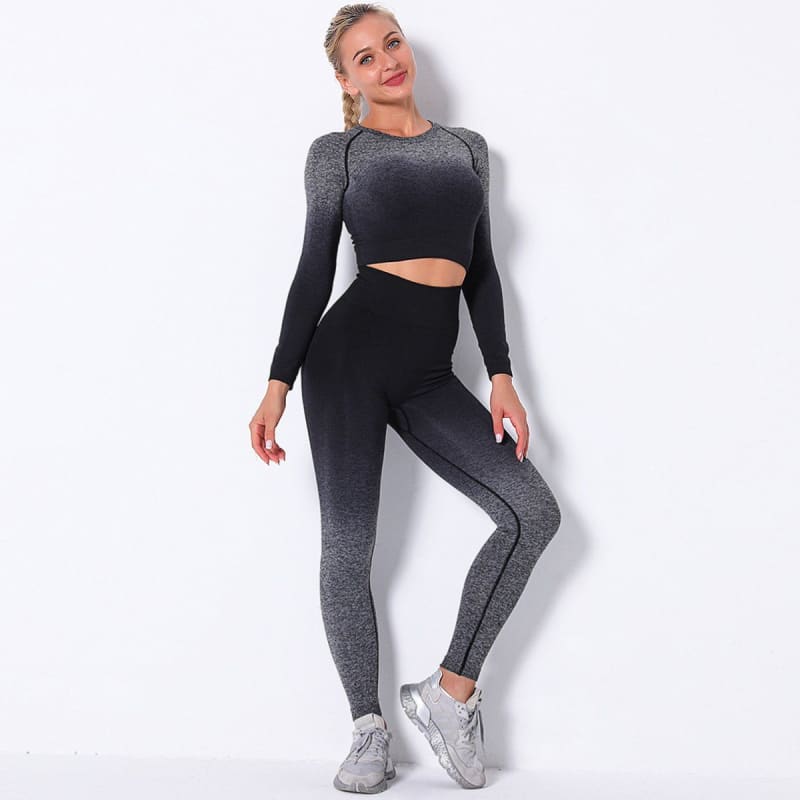 Gradient Seamless Athletic Set - S