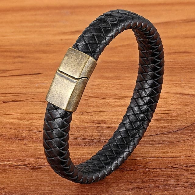 Men’s Genuine Leather Bracelet - BXXG1041bronze / 23cm