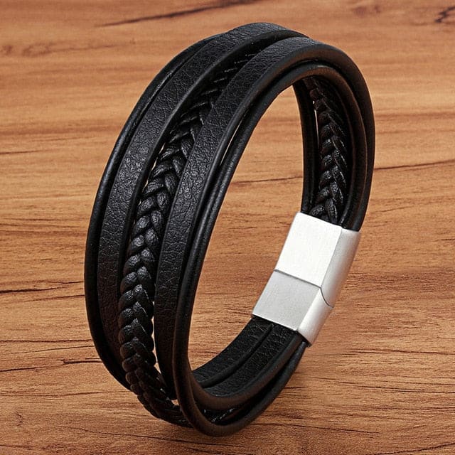 Men’s Genuine Leather Bracelet - BXXG873 / 23cm