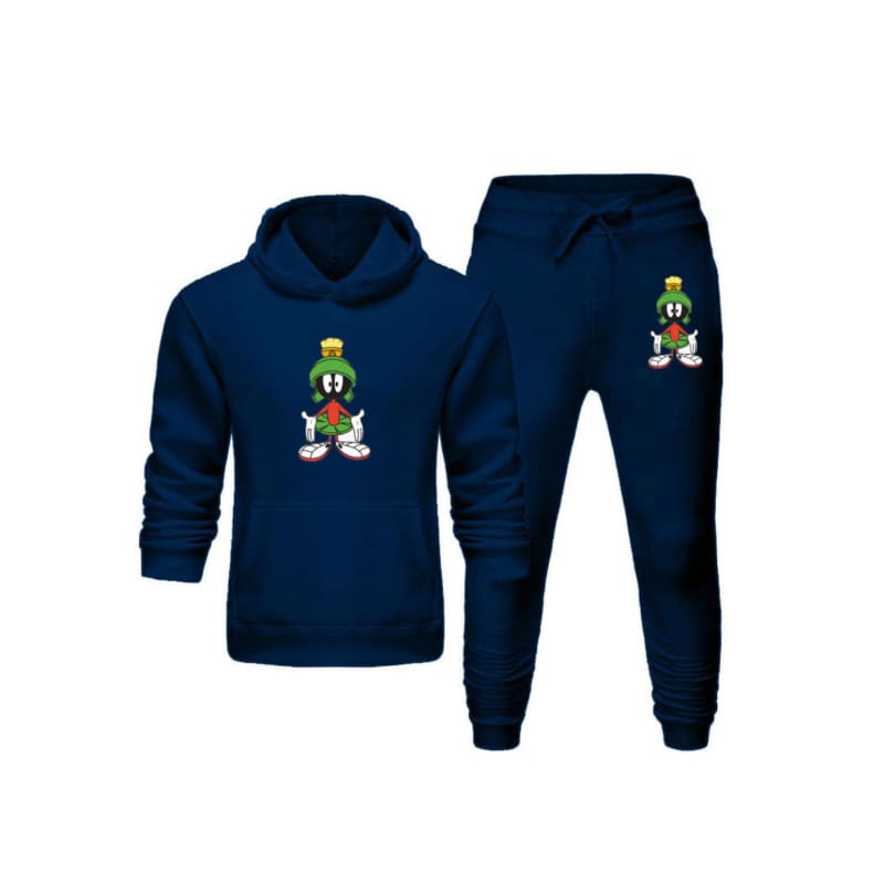 Men’s Graphic Printed Activewear Set - L / Navy