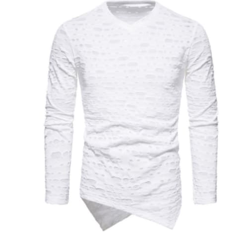 Men’s Long Sleeve V-Neck Shirt - L