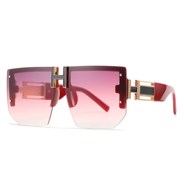 Rimless Sunglasses - Berry
