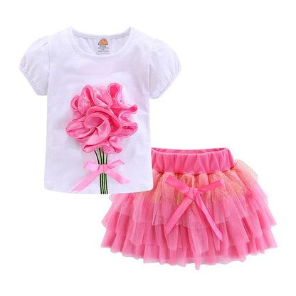 3D Tutu Skirt Sets - Pink / 18-24M