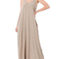 V-NECK CAMI MAXI DRESS WITH SIDE POCKETS