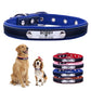 Adjustable personalized dog collar - Blue / M 11in-14in