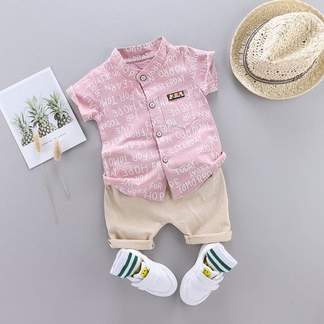 Baby Boy Shorts Set - Pink / 4T