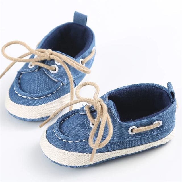 Baby Boy Soft Sole Boat Shoes - Denim / 7-12 Months