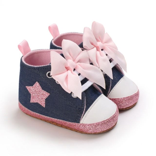 Baby Girl Canvas Sneakers - Dark Blue / 7-12 Months
