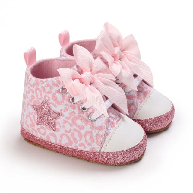 Baby Girl Canvas Sneakers - Flash pink / 7-12 Months