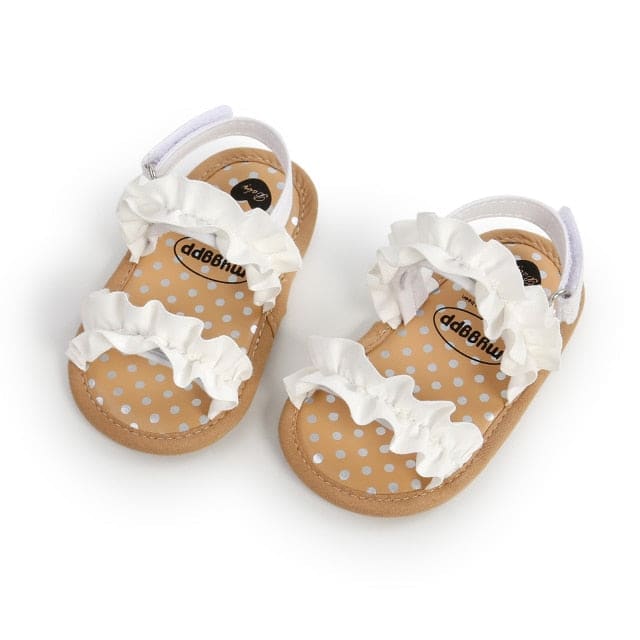 Baby Girl Ruffle Soft Sole Shoes - A / 0-6 Months