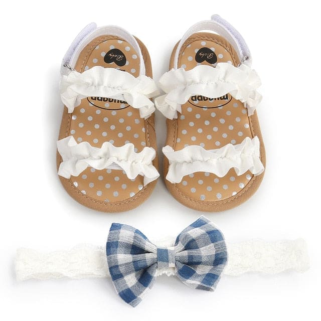 Baby Girl Ruffle Soft Sole Shoes - F / 0-6 Months