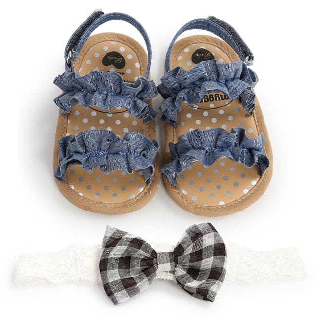 Baby Girl Ruffle Soft Sole Shoes - G / 0-6 Months