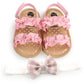 Baby Girl Ruffle Soft Sole Shoes - J / 0-6 Months