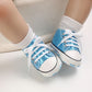Baby/Toddler Girl Canvas Sneakers - Blue Shimmer / 