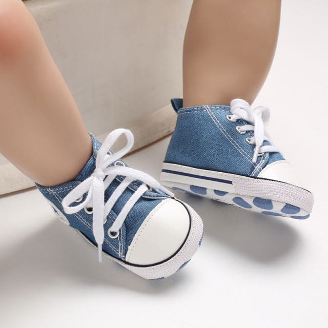 Baby/Toddler Girl Canvas Sneakers - Denim / 13-18Months