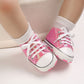 Baby/Toddler Girl Canvas Sneakers - Rosered Shimmer / 