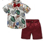 Boys Bow Tie Two-Piece Summer Sets - F / 2T