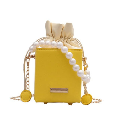 Bucket Chain Bag - Yellow