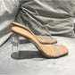 Clear Open Toe Sandals - 4 inches / 9