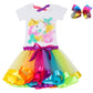 Colorful Tutu Skirt Set - Rainbow-3 / 3T