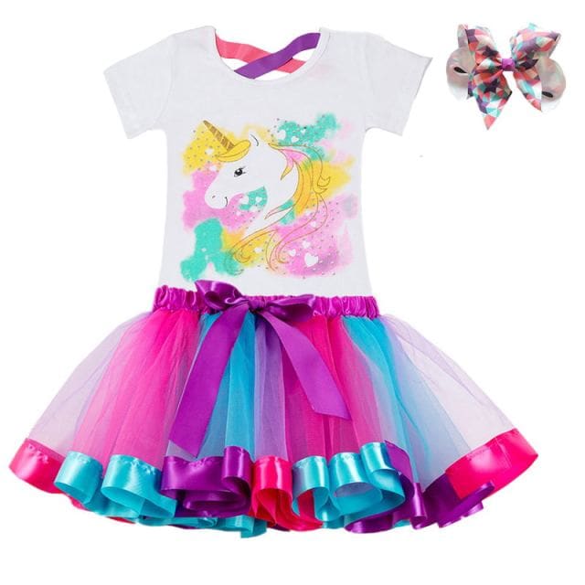 Colorful Tutu Skirt Set - Starbright-2 / 3T