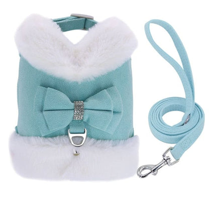 Fashionable Glam Dog Harness - Blue / M