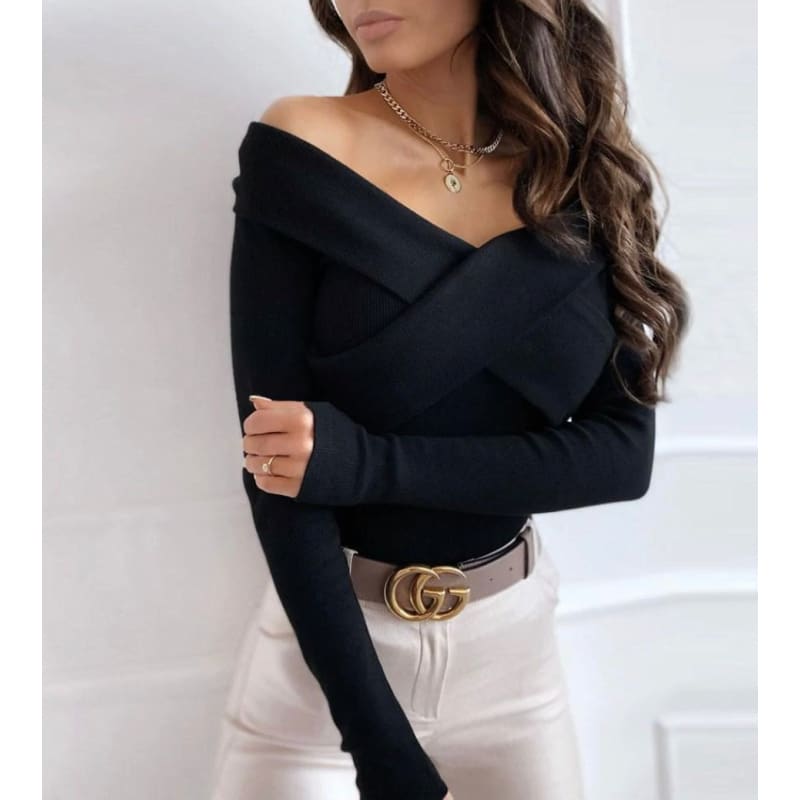 Fitted Off Shoulder Top