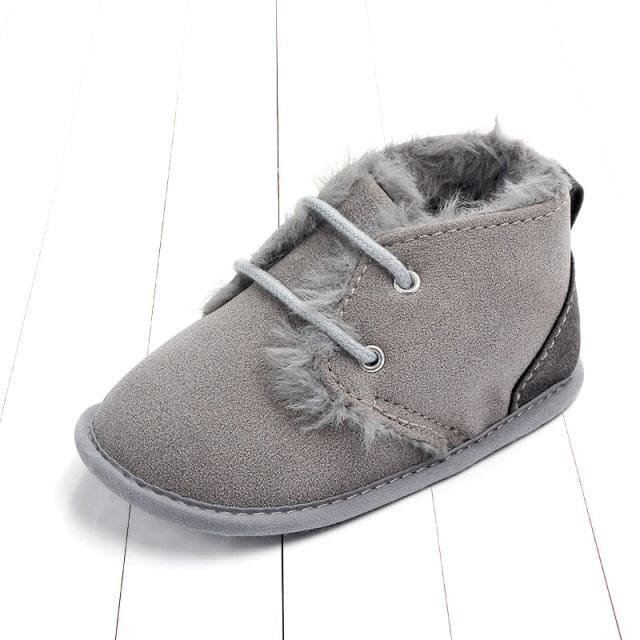 Infant Crib Shoes - Gray / 0-6 Months