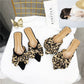 Leopard Bow Mules