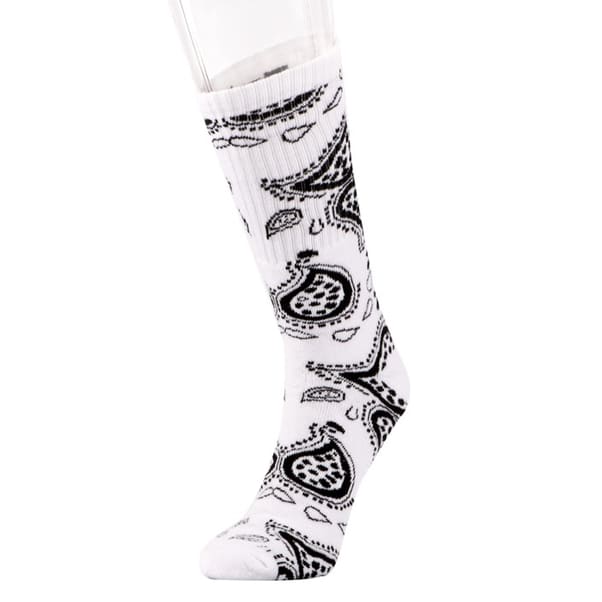 Men’s Bandana Socks - White
