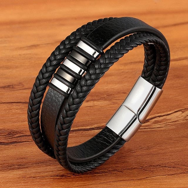 Men’s Genuine Leather Bracelet - BXXG1333 / 21cm