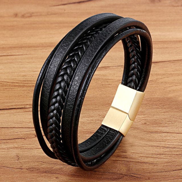 Men’s Genuine Leather Bracelet - BXXG871 / 23cm