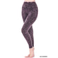 MINERAL WASHED WIDE WAISTBAND YOGA LEGGINGS - BLACKBERRY / L