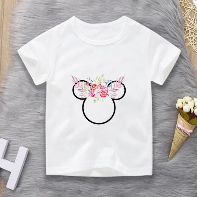 Minne Mouse Toddler/Big Girls Tee Shirts - Pink / 12