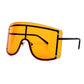Oversized Rimless Sunglasses - 6 Orange / United States
