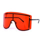 Oversized Rimless Sunglasses - 7 Red / United States