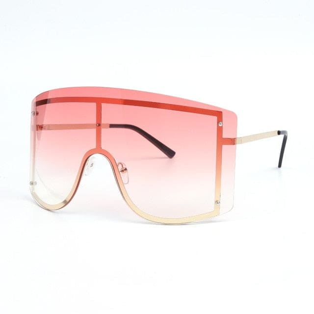 Oversized Rimless Sunglasses - 8 Pink / United States