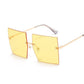 Oversized Sun Glasses - Gold Yellow