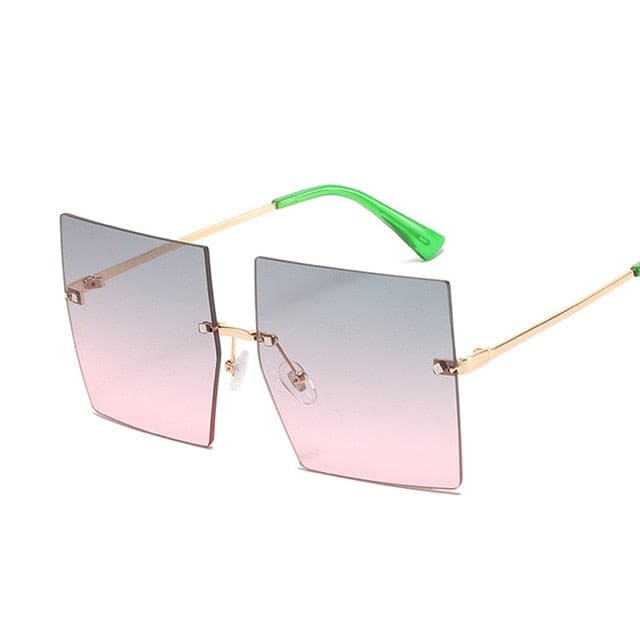 Oversized Sun Glasses - Gray Pink