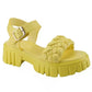 Platform Chunky Heel Sandals - Yellow / 6