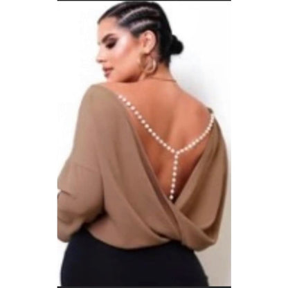 Plus Size Off Shoulder Draped Blouse - 1X