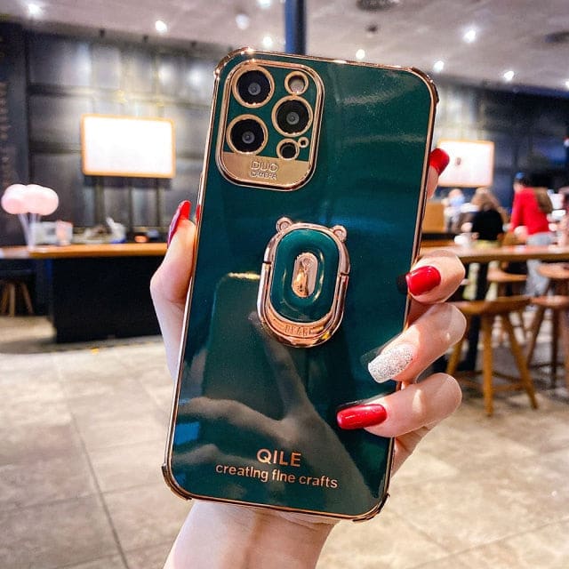 Ring Grip Phone Case - for iphone 12 / green