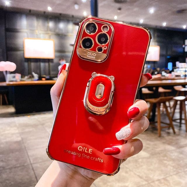 Ring Grip Phone Case - for iphone 7 / red
