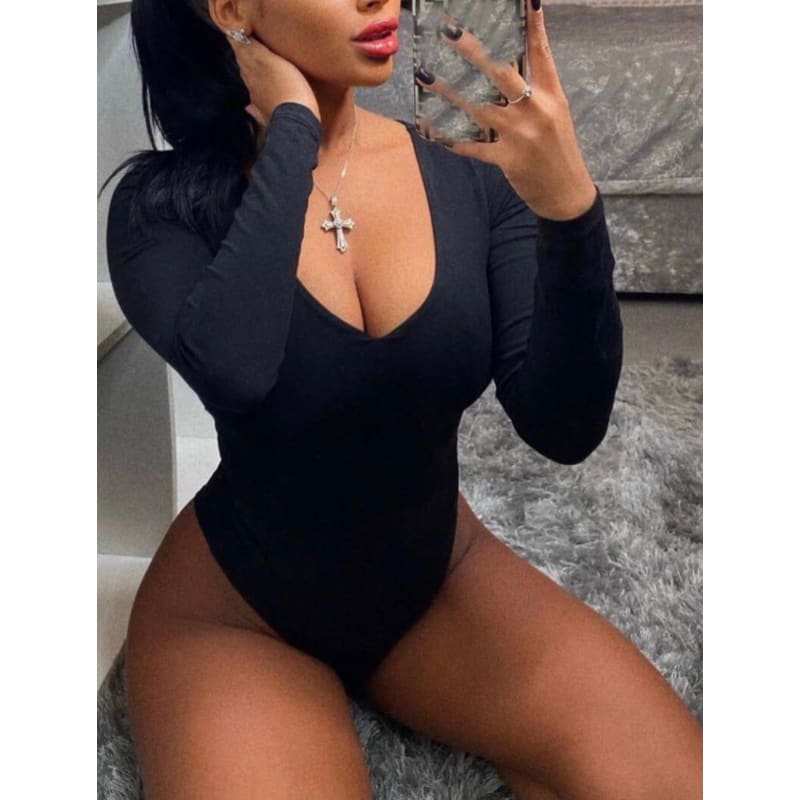 Plus Size Scoop Neck Bodysuit - 2X