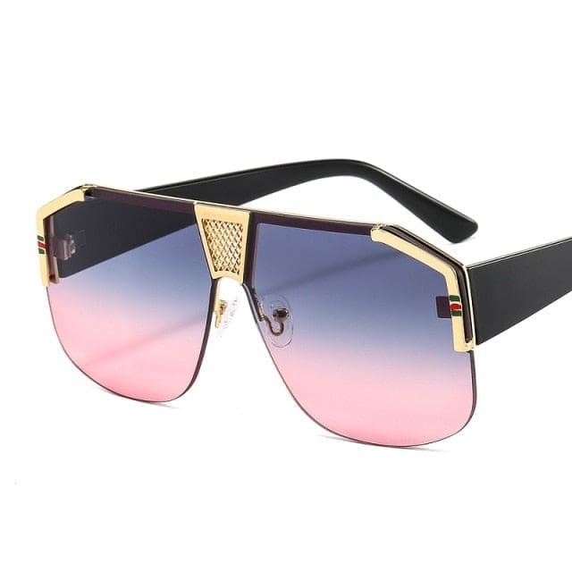 Unisex Gradient Shield Sunglasses - C4