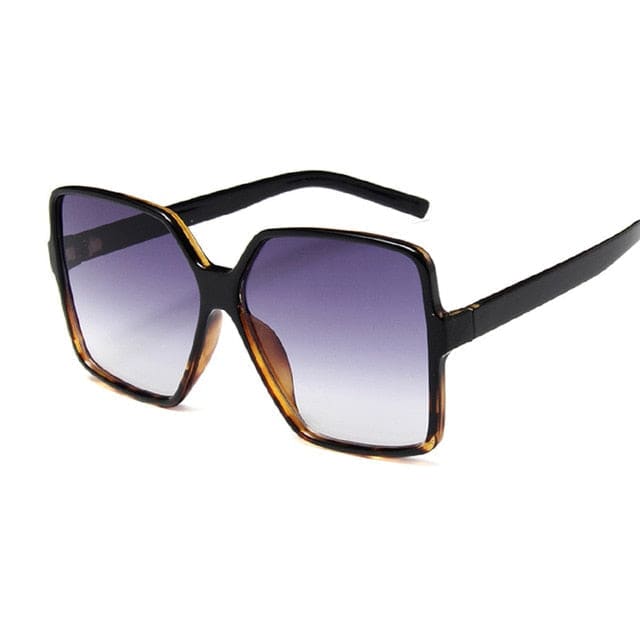 Women’s Oversized Sunglasses - Black Leopard