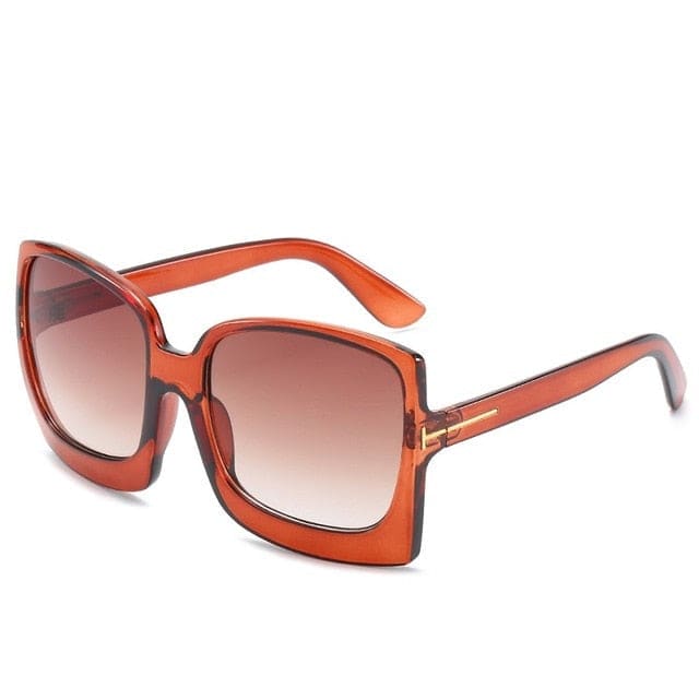 Women’s Oversized Sunglasses - Brown / Other