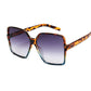 Women’s Oversized Sunglasses - Leopard Blue